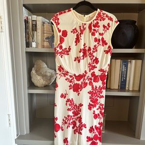 Tory Burch Red Pepper Issy Boquets Sheath Dress..